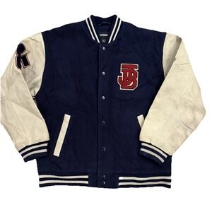 Joe Boxer Varsity Jacket JB85 Dog Logo Wool Leather Sleeves Small Vintage 90s